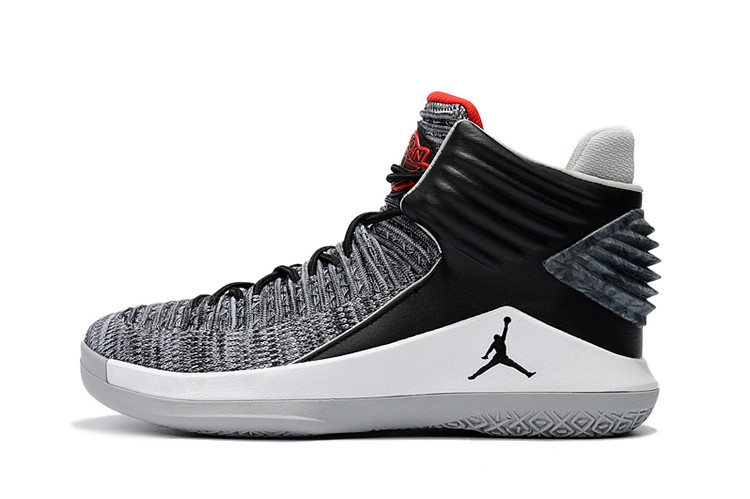 2018 Jordan XXXII Grey Black Red Shoes